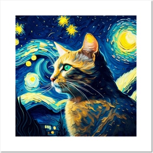 Cat Van Gogh Posters and Art